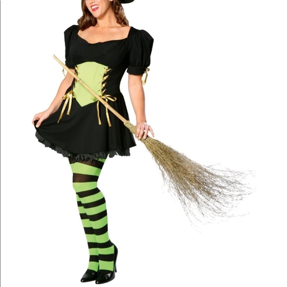 🎃Halloween Stockings~RARE VINTAGE Costume Accents NEON STRIPES 👻FALL FLARE - Picture 4 of 16